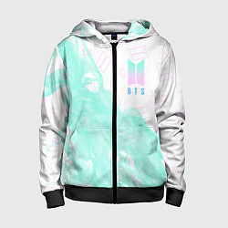 Толстовка на молнии детская BTS БТС, цвет: 3D-черный