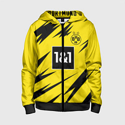Толстовка на молнии детская Reus Borussia Dortmund 20-21, цвет: 3D-черный