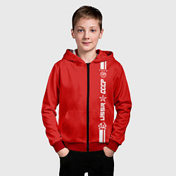Толстовка на молнии детская СССР, цвет: 3D-красный — фото 2