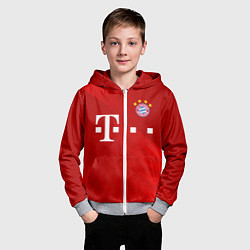 Толстовка на молнии детская FC Bayern Munchen, цвет: 3D-меланж — фото 2