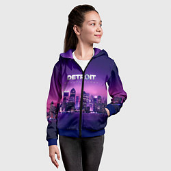 Толстовка на молнии детская Detroit Become Human S, цвет: 3D-синий — фото 2