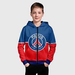Толстовка на молнии детская FC PSG, цвет: 3D-синий — фото 2