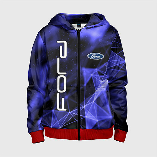 Детская толстовка на молнии FORD / 3D-Красный – фото 1