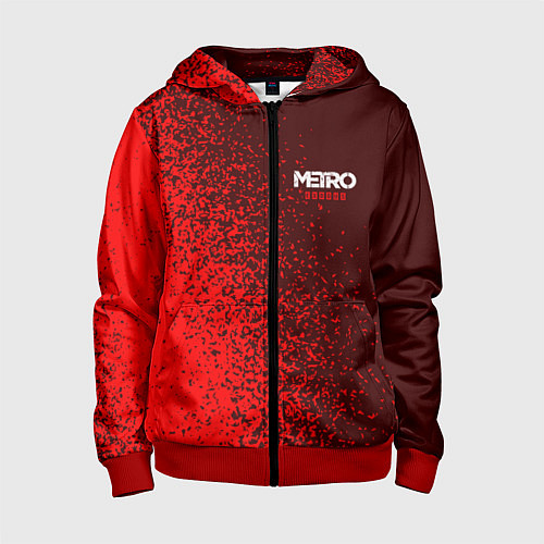 Детская толстовка на молнии METRO EXODUS МЕТРО ИСХОД / 3D-Красный – фото 1