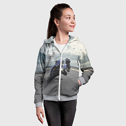 Толстовка на молнии детская Yamaha, цвет: 3D-меланж — фото 2