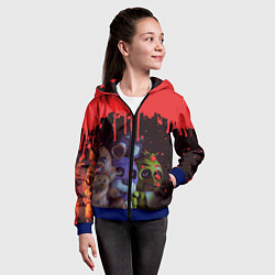 Толстовка на молнии детская Five Nights At Freddys, цвет: 3D-синий — фото 2