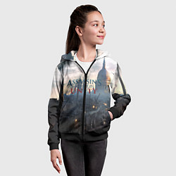 Толстовка на молнии детская Assassin’s Creed Unity, цвет: 3D-черный — фото 2