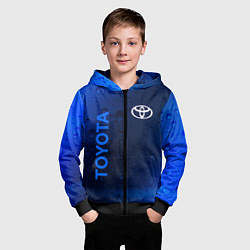 Толстовка на молнии детская TOYOTA ТОЙОТА, цвет: 3D-черный — фото 2