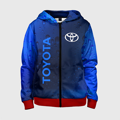 Детская толстовка на молнии TOYOTA ТОЙОТА / 3D-Красный – фото 1