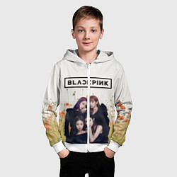 Толстовка на молнии детская BlackPink, цвет: 3D-белый — фото 2