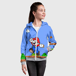 Толстовка на молнии детская Mario, цвет: 3D-меланж — фото 2