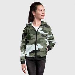 Толстовка на молнии детская Camouflage 2, цвет: 3D-черный — фото 2