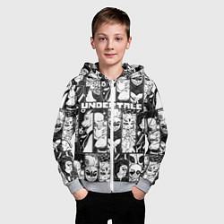 Толстовка на молнии детская UNDERTALE, цвет: 3D-меланж — фото 2