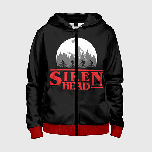Детская толстовка на молнии Siren Head / 3D-Красный – фото 1