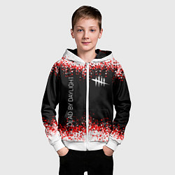 Толстовка на молнии детская Dead by Daylight, цвет: 3D-белый — фото 2