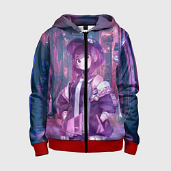 Толстовка на молнии детская Урарака Очако, цвет: 3D-красный