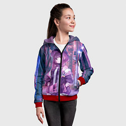 Толстовка на молнии детская Урарака Очако, цвет: 3D-красный — фото 2