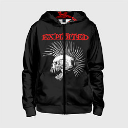 Толстовка на молнии детская The Exploited, цвет: 3D-черный