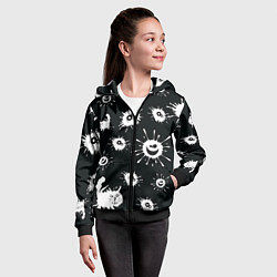 Толстовка на молнии детская COVID-19, цвет: 3D-черный — фото 2