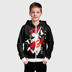 Толстовка на молнии детская Haikyuu Haikyu Haikuu !, цвет: 3D-белый — фото 2