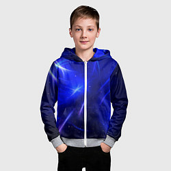 Толстовка на молнии детская Космический вихрь, цвет: 3D-меланж — фото 2