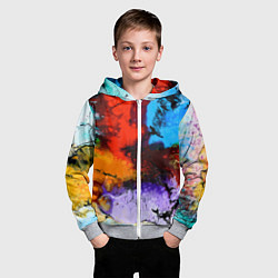 Толстовка на молнии детская Импрессия, цвет: 3D-меланж — фото 2
