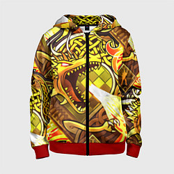 Толстовка на молнии детская CS GO DRAGON LORE, цвет: 3D-красный