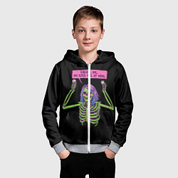 Толстовка на молнии детская Мои глаза здесь, наверху, цвет: 3D-меланж — фото 2