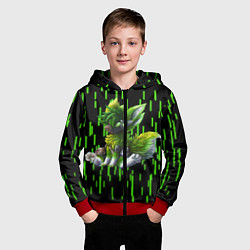 Толстовка на молнии детская Protogen music, цвет: 3D-красный — фото 2