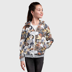 Толстовка на молнии детская Dogs, цвет: 3D-меланж — фото 2