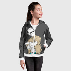 Толстовка на молнии детская Годжо Магическая Битва, цвет: 3D-белый — фото 2