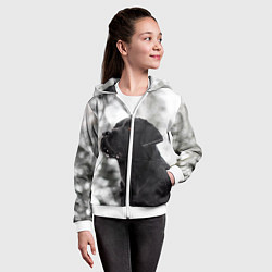 Толстовка на молнии детская Лабрадор Марк, цвет: 3D-белый — фото 2