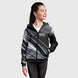 Толстовка на молнии детская Infiniti, цвет: 3D-черный — фото 2