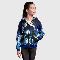 Толстовка на молнии детская Sword Art Online Кирито Асуна, цвет: 3D-синий — фото 2