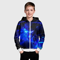Толстовка на молнии детская Валорант, цвет: 3D-белый — фото 2