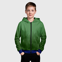 Толстовка на молнии детская Зеленый Лес, цвет: 3D-синий — фото 2