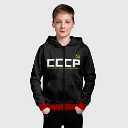 Толстовка на молнии детская СССР, цвет: 3D-красный — фото 2