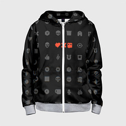 Толстовка на молнии детская Любовь, смерть и роботы, цвет: 3D-меланж