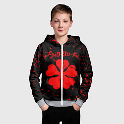 Толстовка на молнии детская ЧЕРНЫЙ КЛЕВЕР АНИМЕ,, цвет: 3D-меланж — фото 2