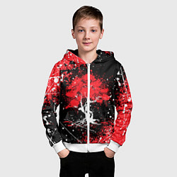 Толстовка на молнии детская САКУРА SAKURA ВИШНЯ, цвет: 3D-белый — фото 2