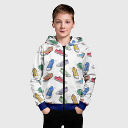 Толстовка на молнии детская Кеды Sneakers, цвет: 3D-синий — фото 2