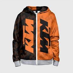 Толстовка на молнии детская KTM КТМ Z, цвет: 3D-меланж