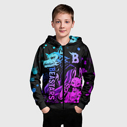 Толстовка на молнии детская BEASTARS, Легоши и Хару, цвет: 3D-черный — фото 2