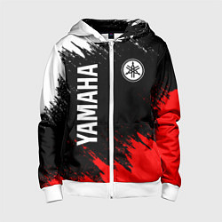 Толстовка на молнии детская YAMAHA ЯМАХА, цвет: 3D-белый