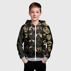 Толстовка на молнии детская Геометрические фигуры, цвет: 3D-меланж — фото 2