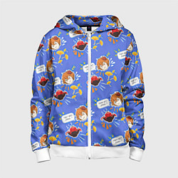 Толстовка на молнии детская Тарталья на обеде, цвет: 3D-белый