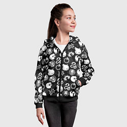 Толстовка на молнии детская SEVEN DEADLY SINS СИМВОЛЫ, цвет: 3D-черный — фото 2