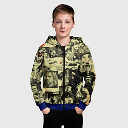 Толстовка на молнии детская РОК КУМИРЫ, цвет: 3D-синий — фото 2