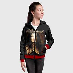 Толстовка на молнии детская Nightwish, цвет: 3D-красный — фото 2