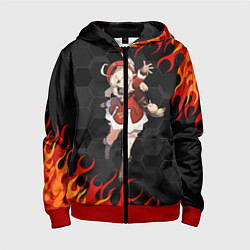 Толстовка на молнии детская Genshin Impact - Klee, цвет: 3D-красный